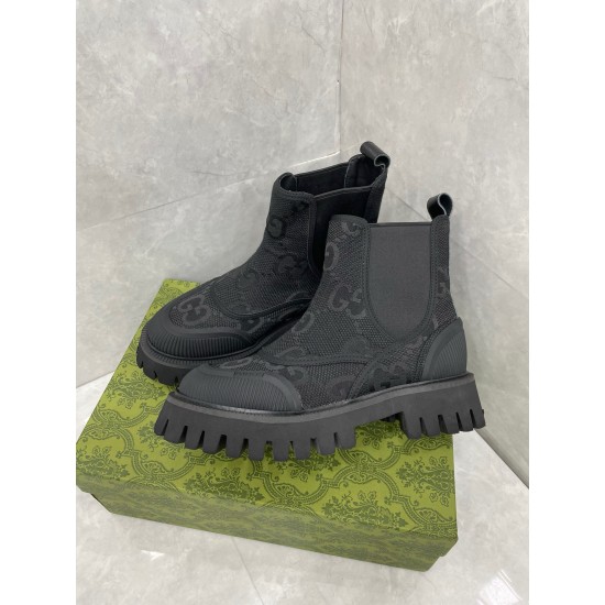 GUCCI GG CANVAS ANKLE BOOT 36-46 Black