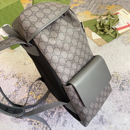 GUCCI OPHIDIA GG MEDIUM BACKPACK 598140 grey and black Supreme