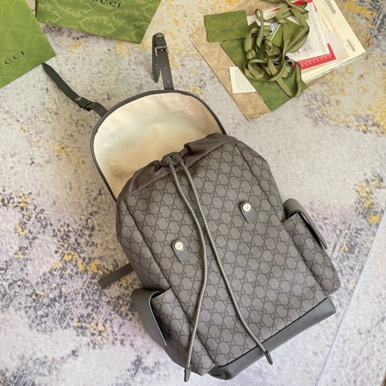 GUCCI OPHIDIA GG MEDIUM BACKPACK 598140 grey and black Supreme