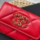 CHANEL 19 FLAP CARD HOLDER AP1790 Red 