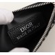 DIOR ZIPPED CARD HOLDER BC25 Beige and Black Dior Oblique