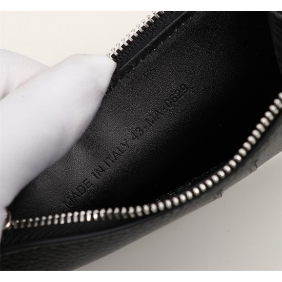 DIOR ZIPPED CARD HOLDER BC25 Beige and Black Dior Oblique