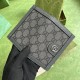 GUCCI OPHIDIA GG CARD CASE 734943 Grey and black Supreme