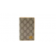 GUCCI LONG CARD CASE WITH GG DETAIL 768249 Beige and ebony Supreme