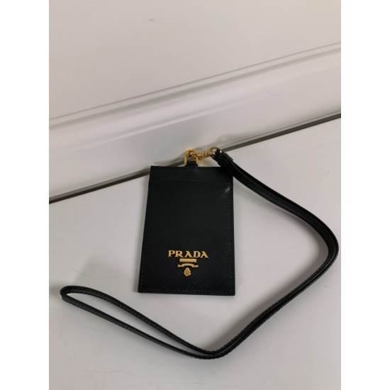 PRADA Saffiano Leather Badge Holder 1MC007 Letter