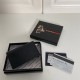 PRADA Saffiano leather card holder 1MF028 Black & Gold