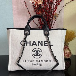 CHANEL LARGE TOTE A66941 Black & White 