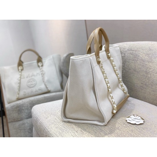 CHANEL LARGE TOTE A66941 White 