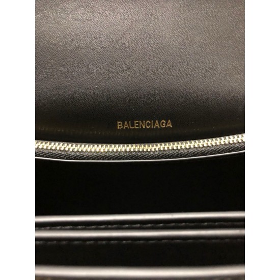 Balenciaga CRUSH MEDIUM CHAIN BAG QUILTED IN BLACK 716393 