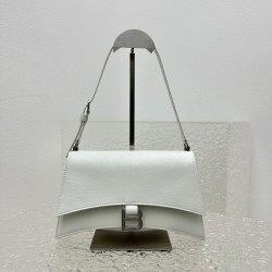 Balenciaga WOMEN'S CRUSH SMALL SLING BAG IN BLACK 765734 White