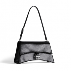 Balenciaga WOMEN'S CRUSH SMALL SLING BAG IN BLACK 765734 Black