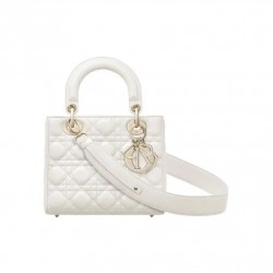 Dior Lady Latte Cannage Lambskin Shoulder Bags for Women