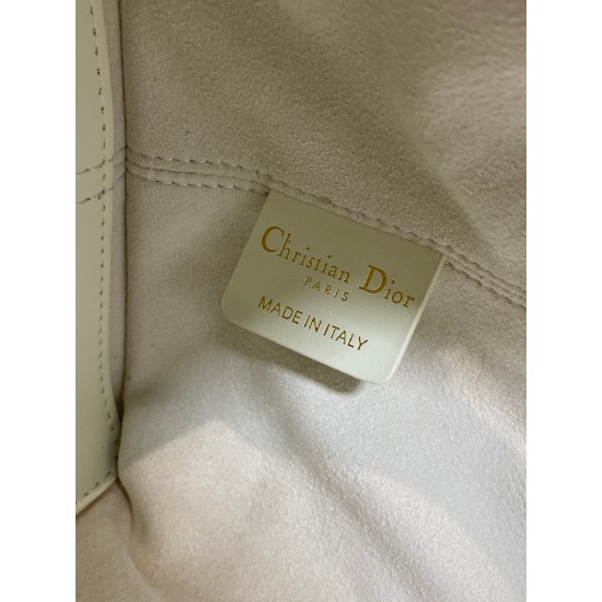 Dior SMALL TOUJOURS BAG  Latte Macrocannage Calfskin Shoulder Bags for Women