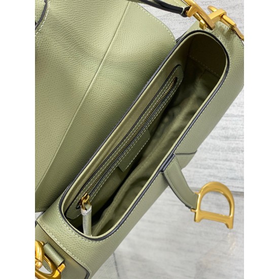 Dior Saddle Cedar Green Grained Calfskin Shoulder Bags for Women