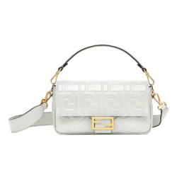 Fendi Baguette White leather bag 8BR600 