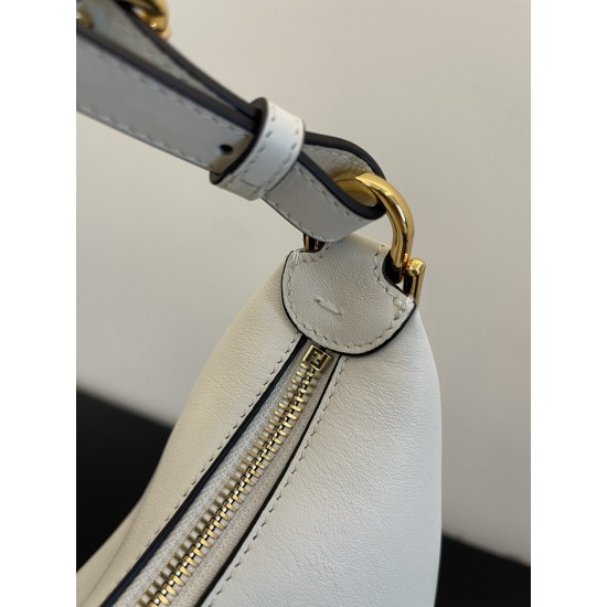 Fendi graphy Small White leather bag 8BR798