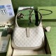 GUCCI JACKIE 1961 SMALL SHOULDER BAG 636709 Beige and white GG Supreme canvas 