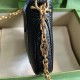 GUCCI JACKIE 1961 SMALL SHOULDER BAG 636709 black crocodile 