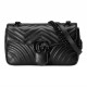 GUCCI GG MARMONT SMALL SHOULDER BAG 443497 Black leather
