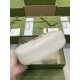 GUCCI GG MARMONT HALF-MOON-SHAPED MINI BAG 699514 White leather