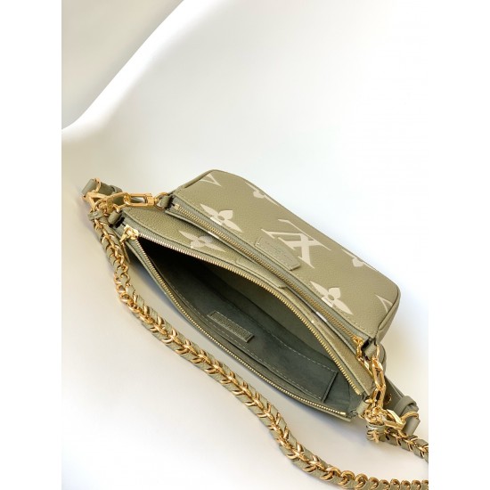 Louis Vuitton Multi Poche Accessoires M22670 Kaki Cream Shoulder Bags for Women