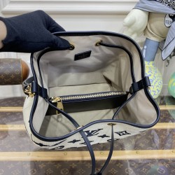 Louis Vuitton NéoNoé MM Bucket Bag M23080 Noir Beige Shoulder Bags  for Women