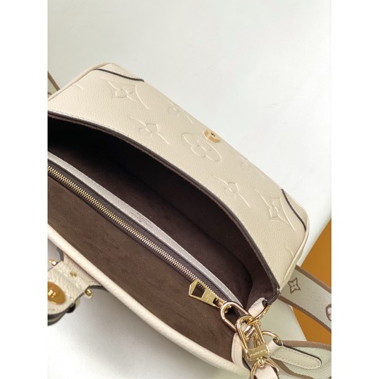 Louis Vuitton Diane Satchel Bag M46388 Cream Shoulder Bags  for Women