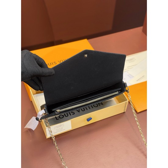 Louis Vuitton Pochette Félicie Bag M82477 Black Shoulder Bags  for Women