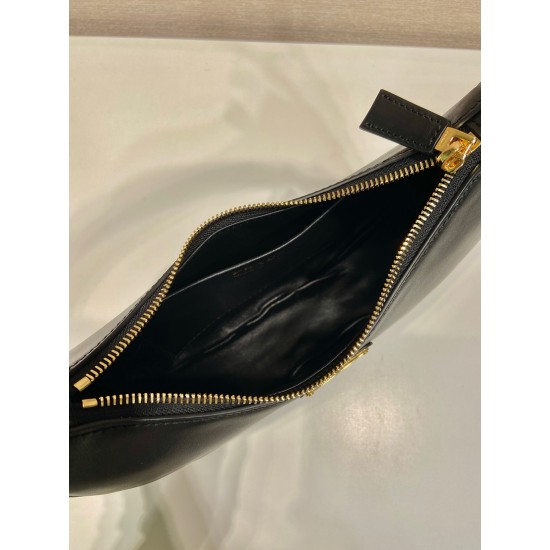 Prada Arqué leather shoulder bag 1BC194 Black