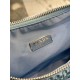 Prada Re-Edition 2005 satin bag with crystals 1BH204 Blue