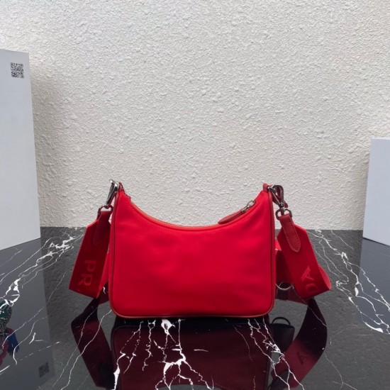Prada Re-Edition 2005 Re-Nylon bag 1BH204 Red