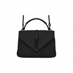 YSL COLLEGE MEDIUM IN QUILTED LEATHER 600279 Black