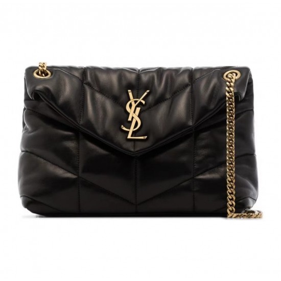 YSL PUFFER SMALL IN QUILTED NAPPA LEATHER 577476 Black 