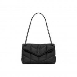 YSL PUFFER SMALL IN QUILTED NAPPA LEATHER 577476 Black 