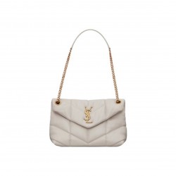 YSL PUFFER SMALL IN QUILTED NAPPA LEATHER 577476 White