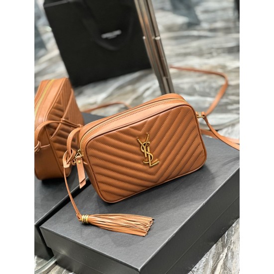 YSL LOU IN QUILTED LEATHER 715232 CINNAMON