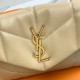 YSL PUFFER SMALL IN QUILTED NAPPA LEATHER 577476 DARK BEIGE