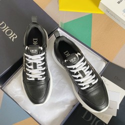 Dior B25 Men Sneaker Size 40-46 Black Leather