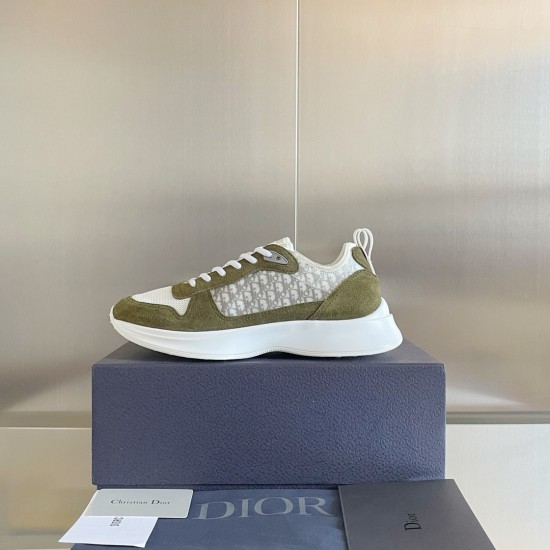 Dior B25 Men Sneaker Size 40-46 Green Suede