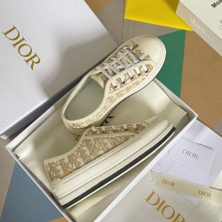 Dior Walk'N'Dior Platform Sneaker Size 36-41 White Gold