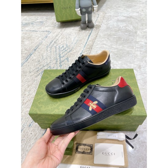 GUCCI ACE EMBROIDERED SNEAKER 36-46 Black