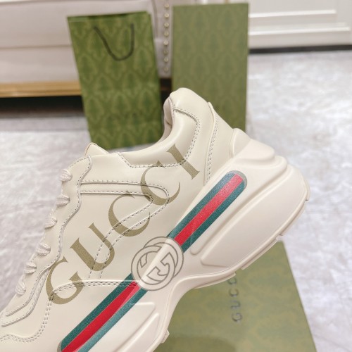 Gucci GG RHYTON SNEAKER size 36-45 Cream with Logo
