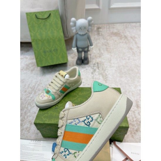 Gucci SCREENER SNEAKER WITH WEB Size 36-45 Light Green