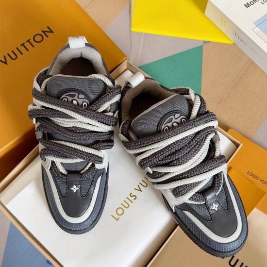 Louis Vuitton Skate Sneaker size 36-46 Double Laces Anthracite Grey