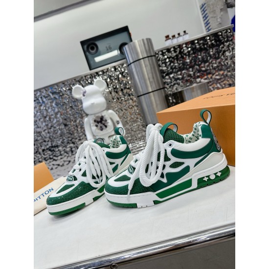 Louis Vuitton Skate Sneaker size 36-46 Double Laces Green