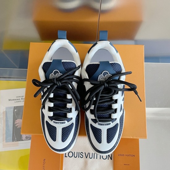 Louis Vuitton Skate Sneaker size 36-46 Double Laces Marine