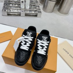 Louis Vuitton Trainers Sneaker Size 36-46 Black Leather