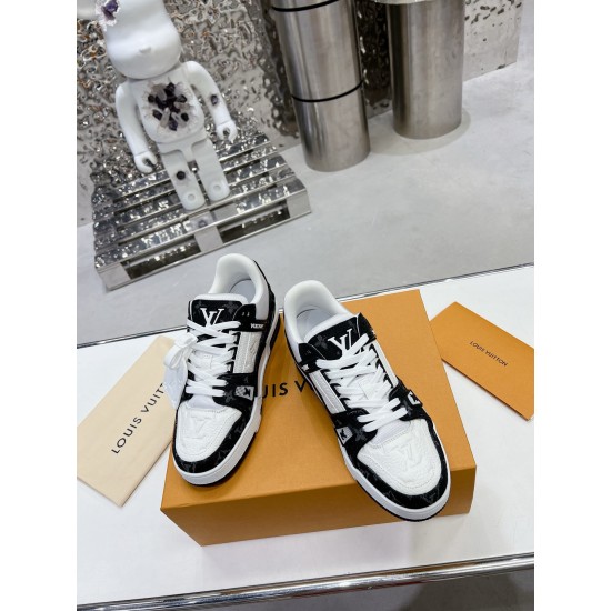 Louis Vuitton Trainers Sneaker Size 36-46 Black Monogram