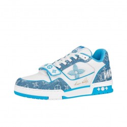 Louis Vuitton Trainers Sneaker Size 36-46 Blue Monogram Denim