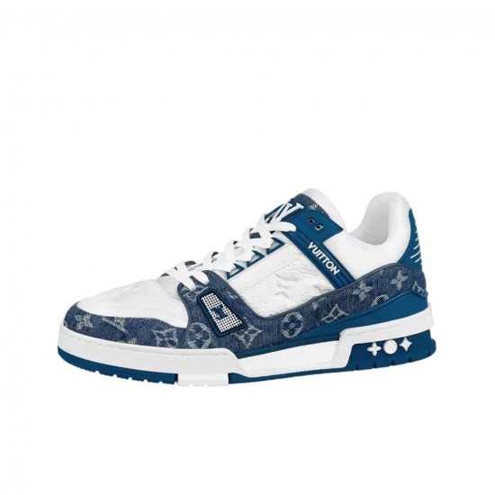 Louis Vuitton Trainers Sneaker Size 36-46 Blue Monogram